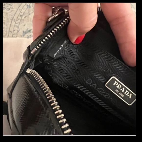 *PRADA* Bijoux Crystal Studded *Mini* Saffiano Patent Crossbody - Picture 8 of 12